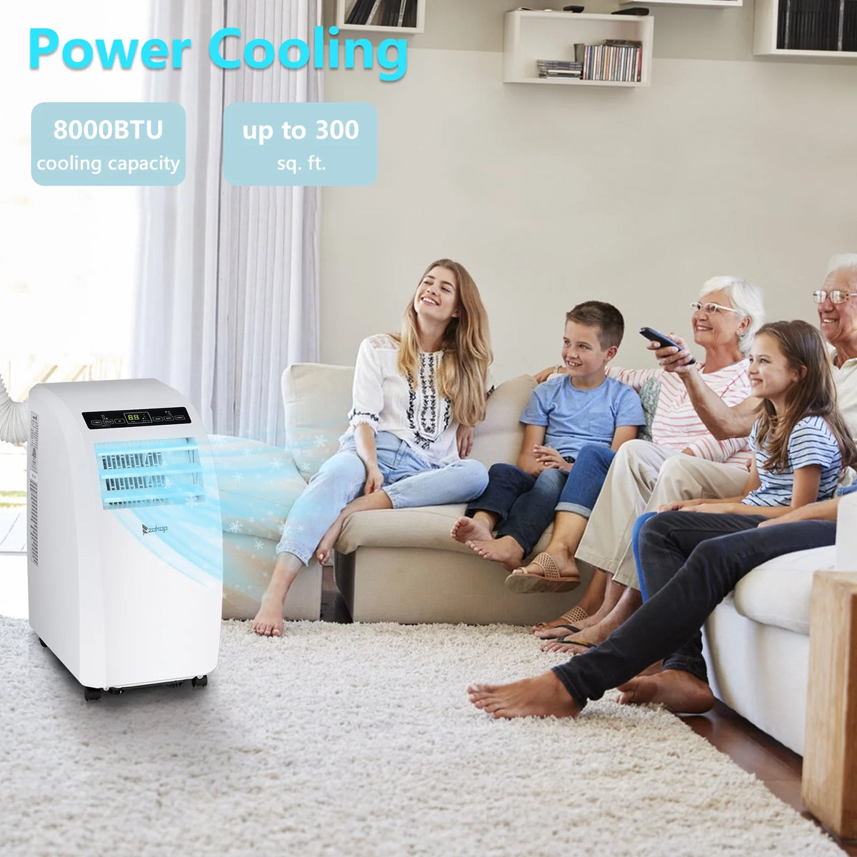 White Portable Air Conditioner B92314