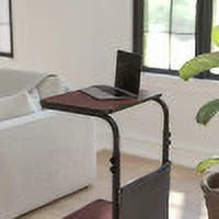 Mahogany Ergonomic Computer Desk with Removable Pouch J676