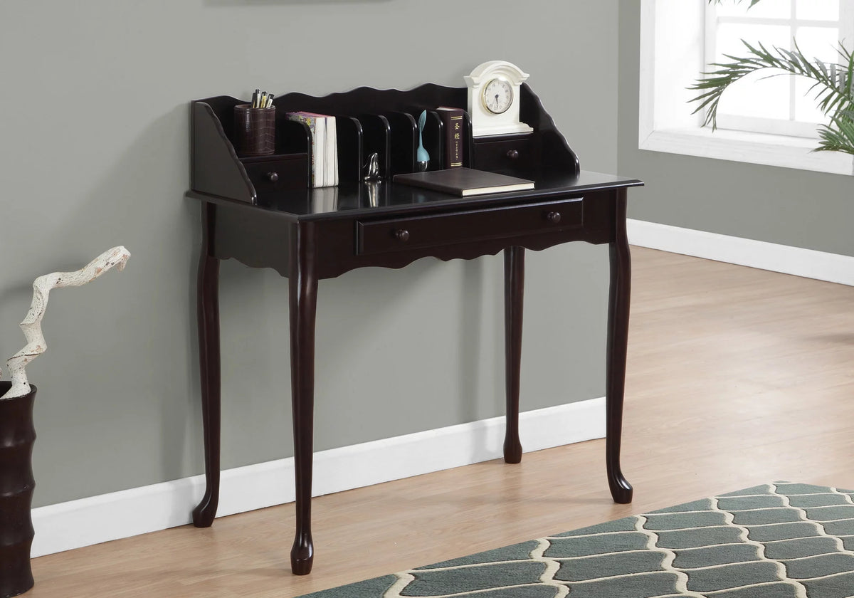 Brown Wood Computer Desk with Storage Drawers M261540