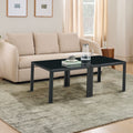 Glass Coffee Table Set of 2 Black F288033