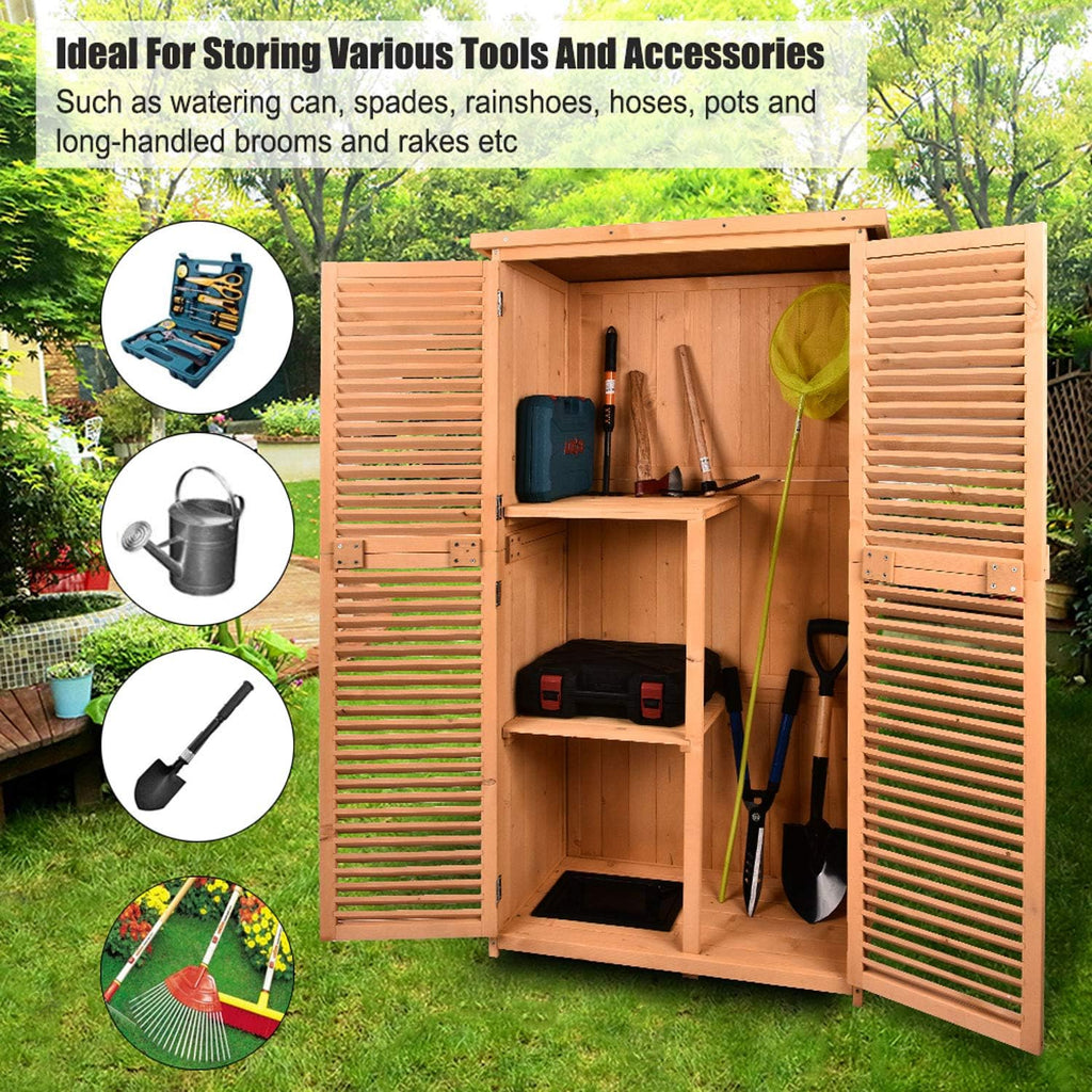63 Outdoor Fir Wood Storage Shed V41002