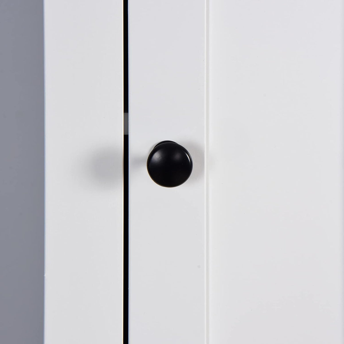 White 15.7"L x 11.8"W x 67"H Narrow Bathroom Storage Cabinet with Shelves and Door X97338