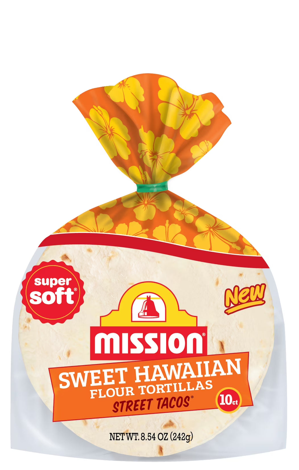 Super Soft Hawaiian Street Taco Flour Tortillas, 8.54 oz, 10 Count M347