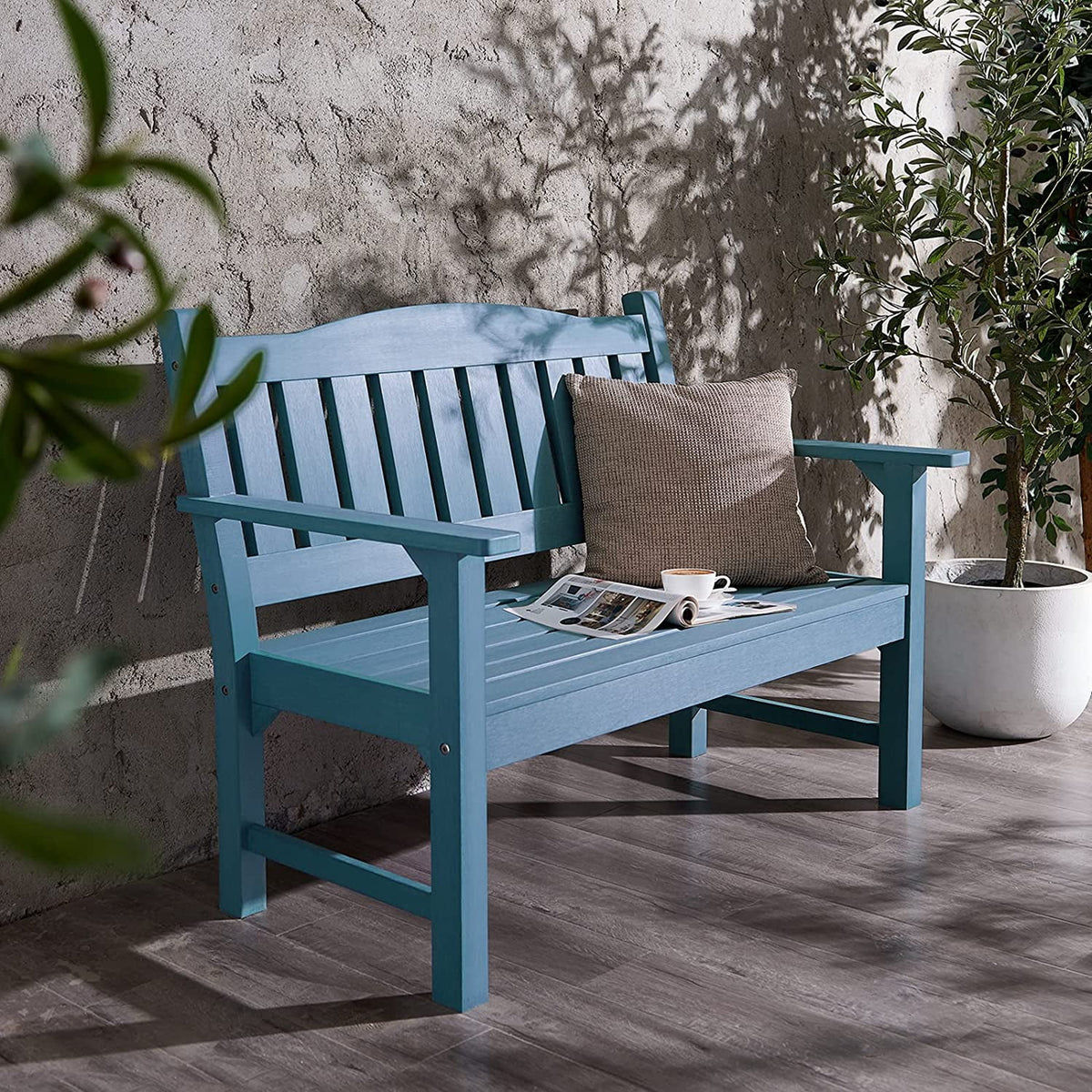 Weatherproof 2-Person 50" Poly Lumber Garden Bench E228