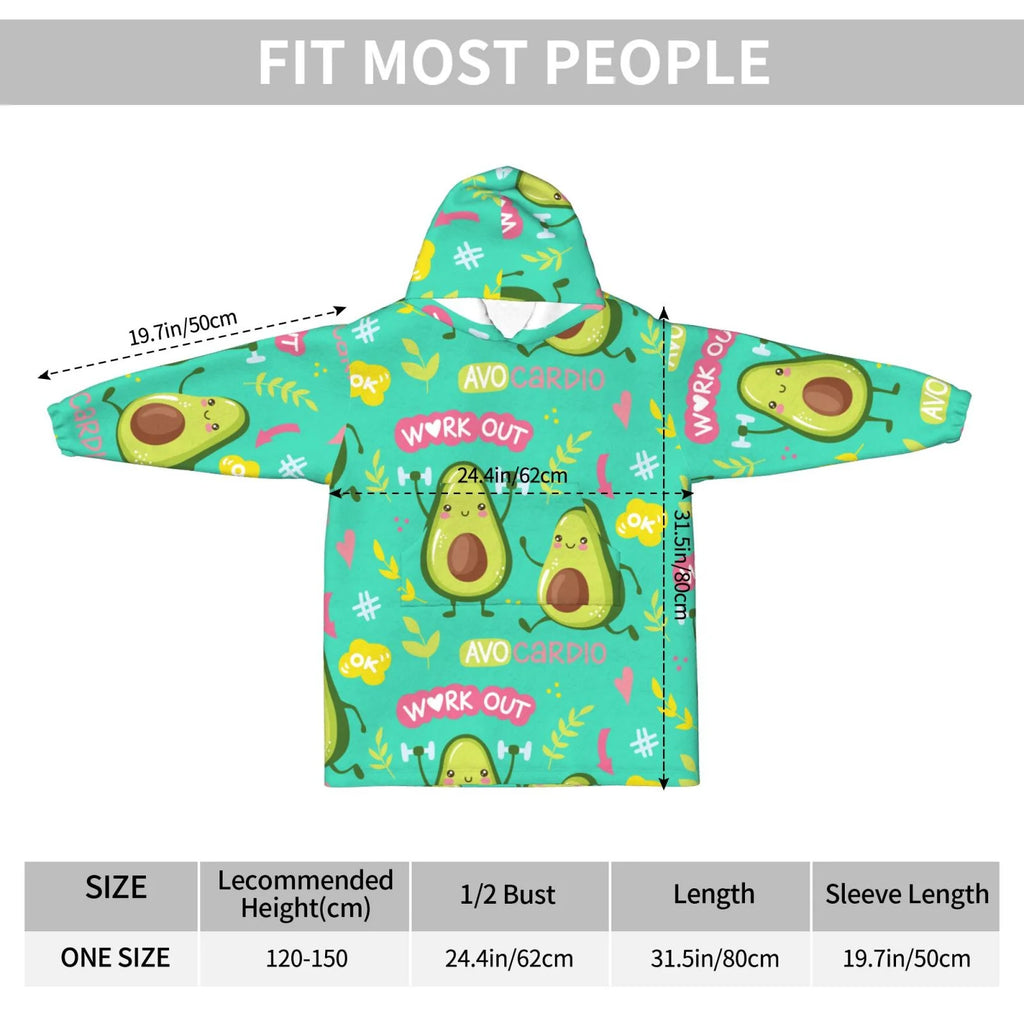Sherpa Fleece Hooded Blanket W287