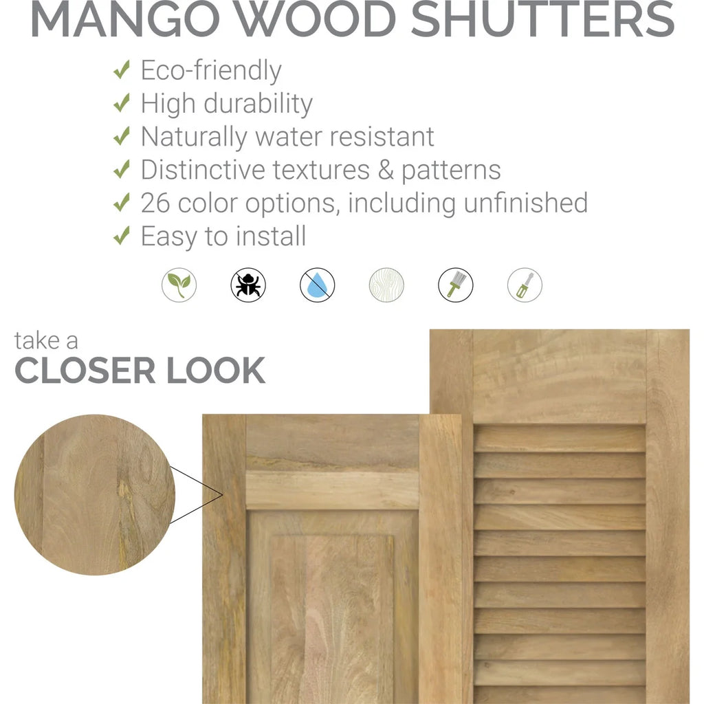 Real Wood Joined Board-n-Batten Shutters F188278