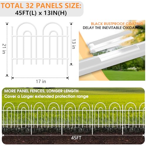 45ft x 21in 32 Panels No Dig Animal Barrier Fence M827618