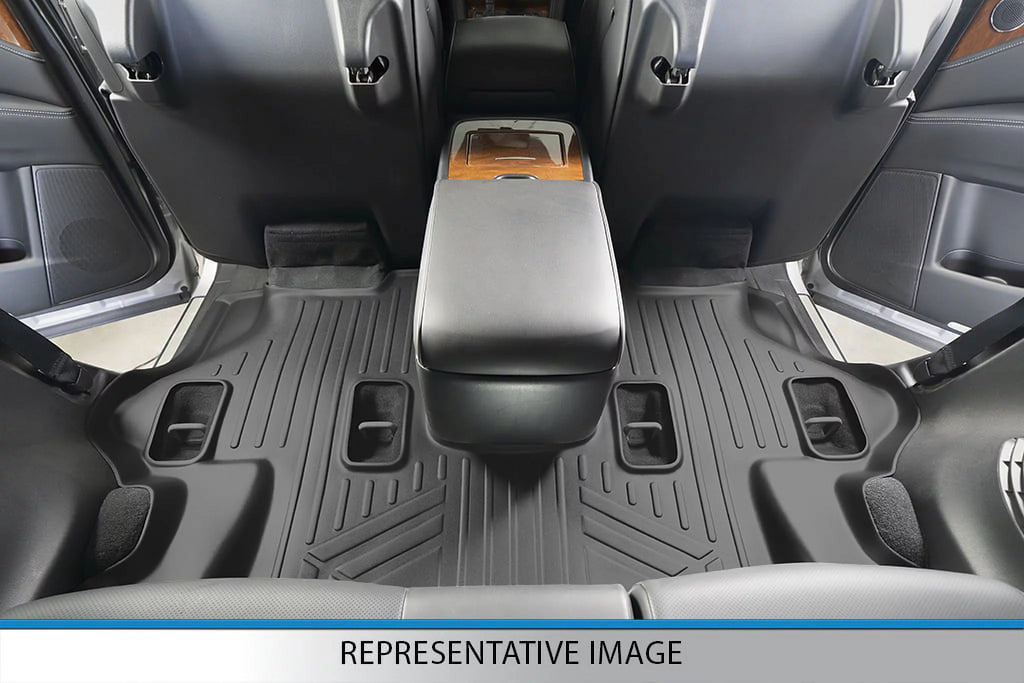 Black Floor Mats Liner Set with 2nd Row Bench Seats G65137