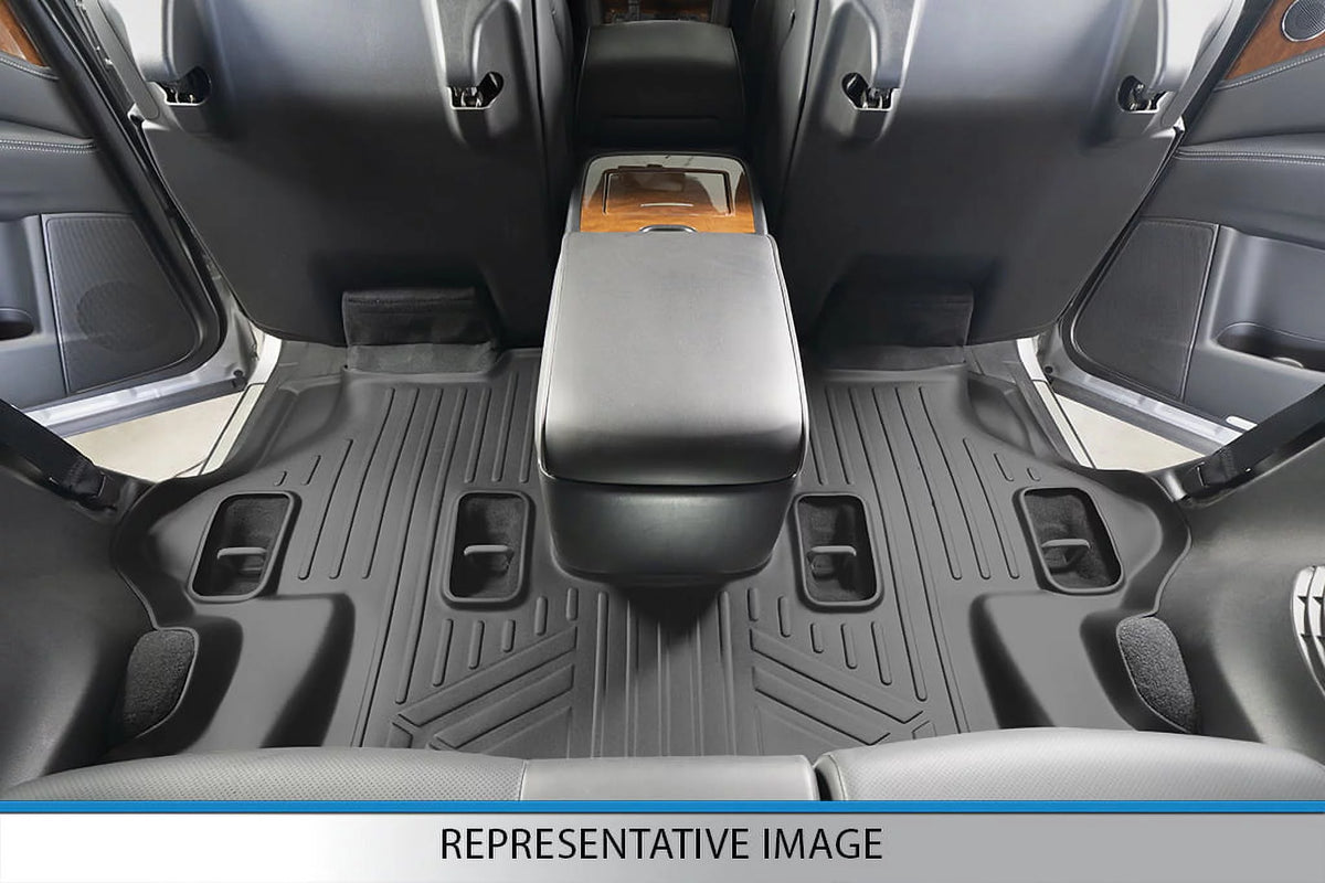 Black Floor Mats Liner Set with 2nd Row Bench Seats G65137