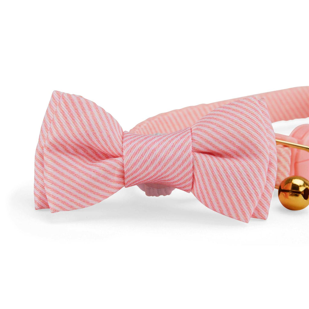 Blue Seersucker Breakaway Cat Collar D2332