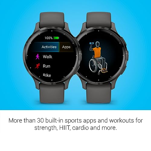 Slate Stainless Steel Bezel 1.2-Inch AMOLED Touchscreen Display Smart Watch with 41mm Pebble Gray Case and Silicone Band L5872