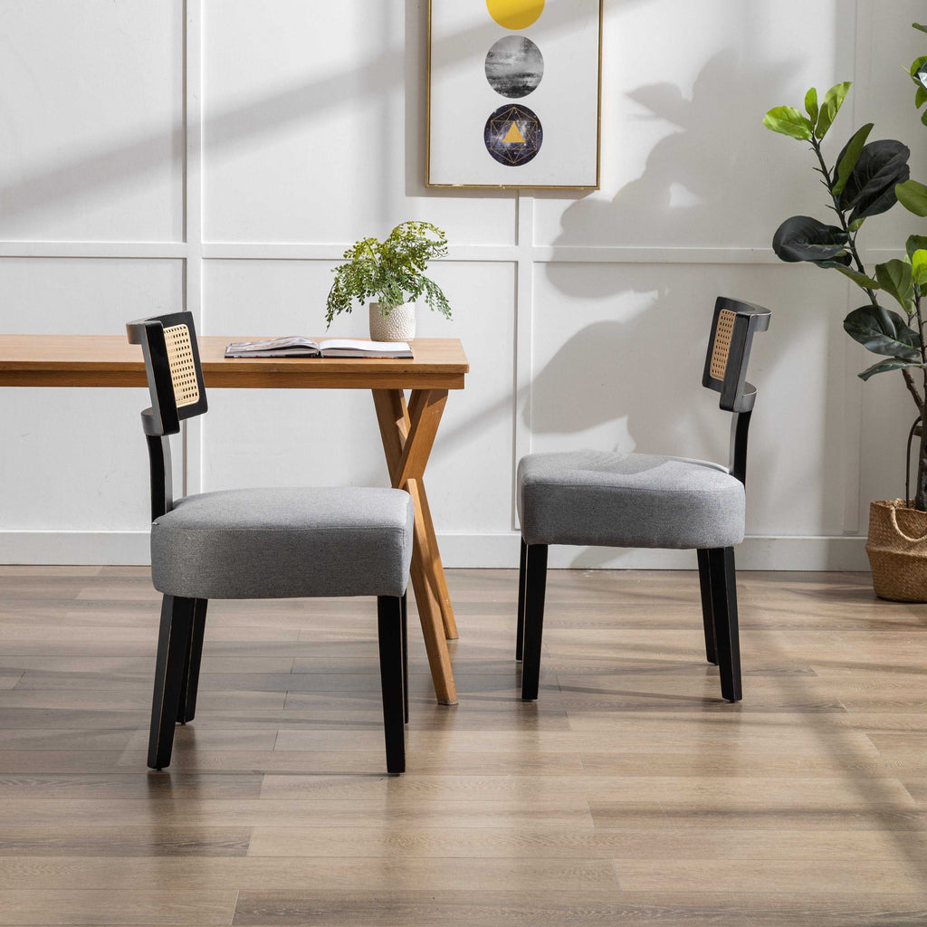 Upholstered Linen Dining Chairs Set of 6 Y85364