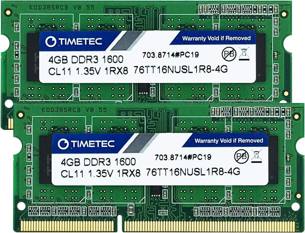16GB KIT (2x8GB) DDR3/DDR3L 1600MHz PC3L-12800 1.35V Non-ECC Unbuffered SODIMM RAM Pack of 2 G2056