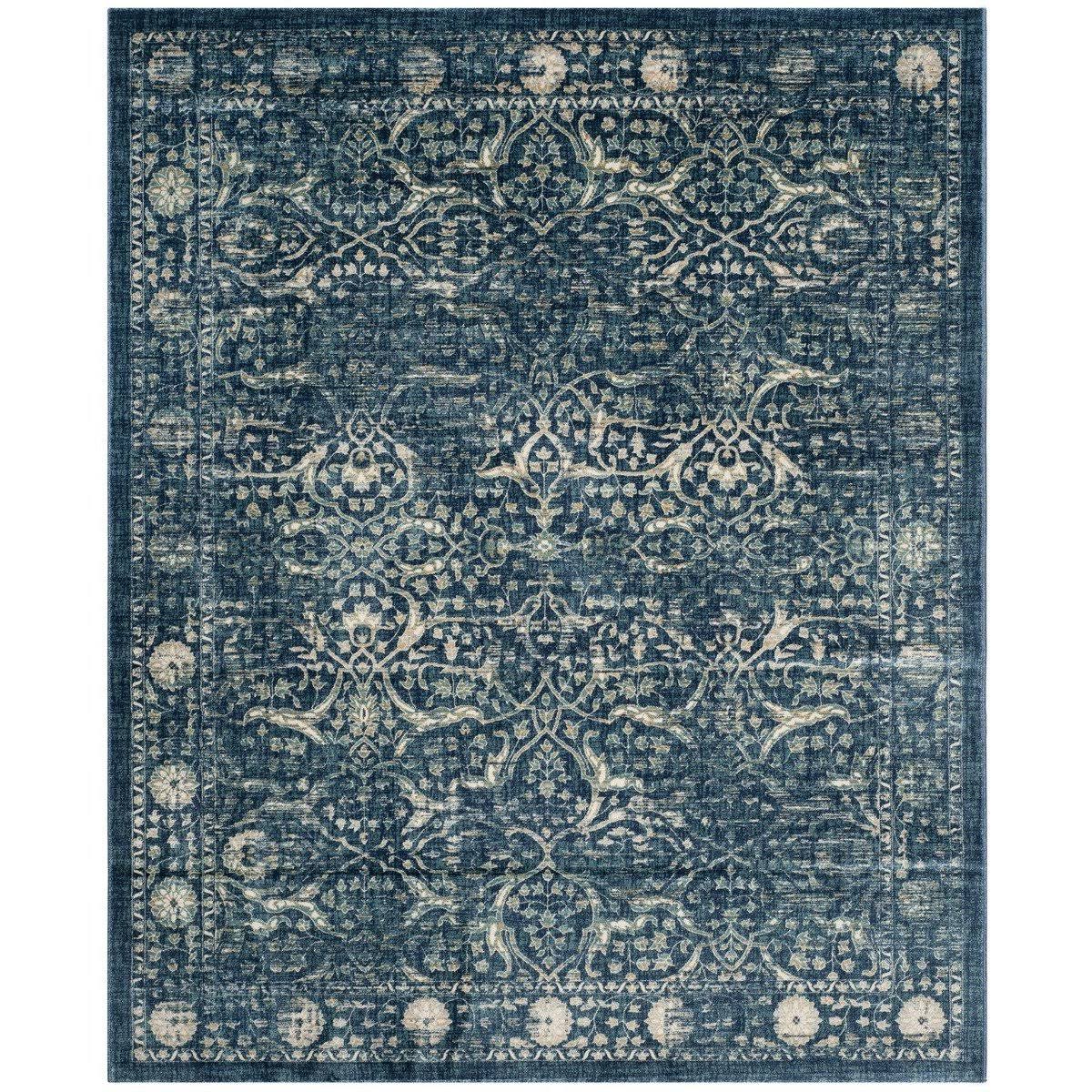 Navy / Beige Runner Rug Y14201