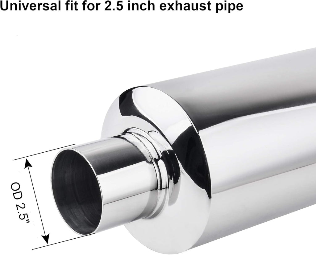 Stainless Steel Exhaust Tip, 18.5" Length, 2.5" Inlet 4" Outlet, Pack of 2 Q277994