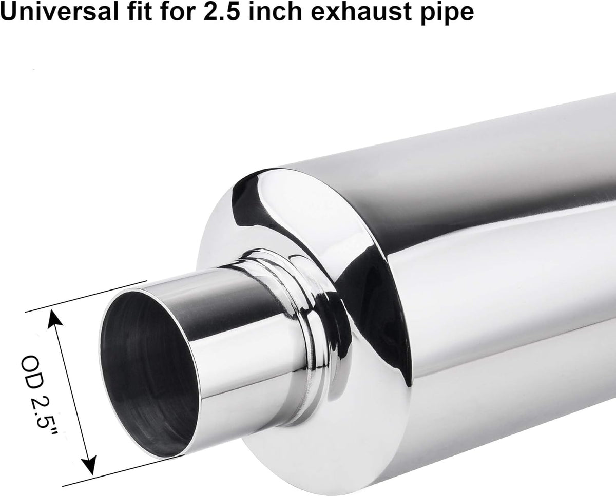 Stainless Steel Exhaust Tip, 18.5" Length, 2.5" Inlet 4" Outlet, Pack of 2 Q277994