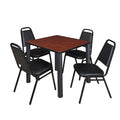 30" Square Breakroom Table & 4 Stack Chairs C11994