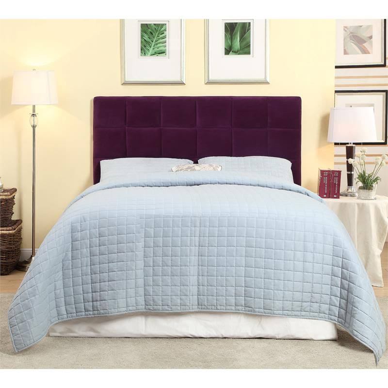 Purple Fabric Full Queen Headboard O94504
