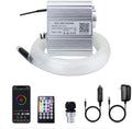 10W RGBW Fiber Optic Lights Kit with 200pcs 0.03in Optical Fiber Cable and 28key RF Remote Control F933745
