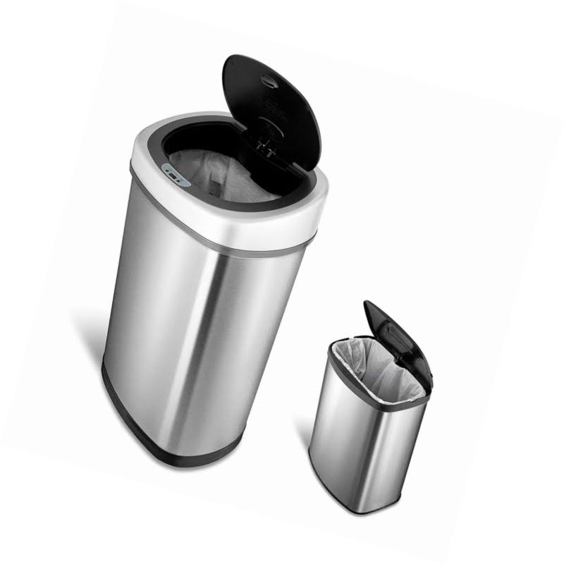 13 Gal 50L & 2 Gal 8L Stainless Trash Can Combo Set T885910