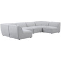 Grey Linen Textured Modular Sectional J358800