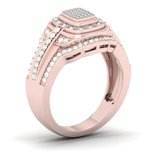 10k Rose Gold Halo Engagement Ring F1236