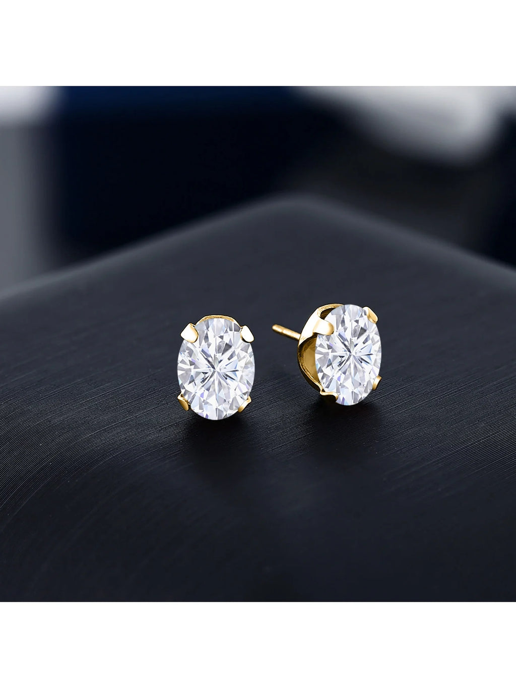 Oval GH Created Moissanite Stud Earrings N7531