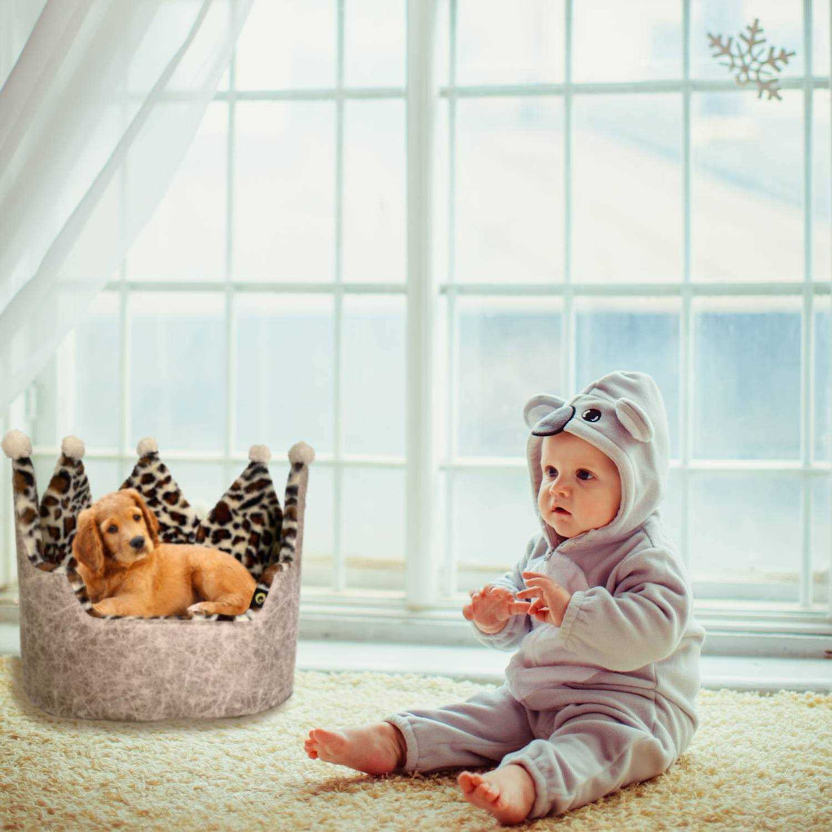 Leopard Crown Pet Bed K6556