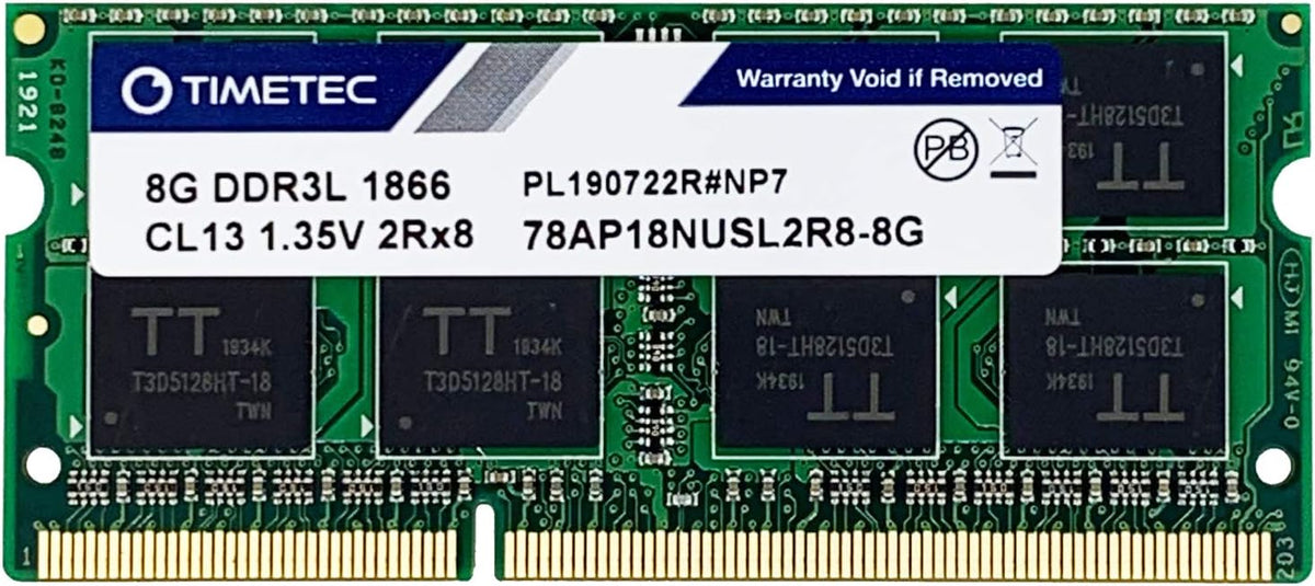 16GB KIT (2x8GB) DDR3/DDR3L 1600MHz PC3L-12800 1.35V Non-ECC Unbuffered SODIMM RAM Pack of 2 G2056