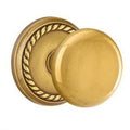Passage Door Knob with Rope Rose in French Antique Brass M9040