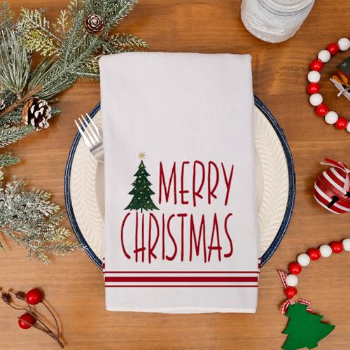 Red Xmas Tree Kitchen Towels Set of 2 M614621