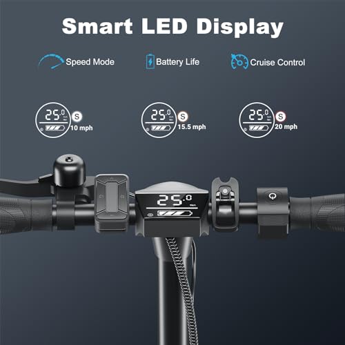 500W Motor 25 Miles Range 10" Solid Tires Foldable Electric Scooter L87614