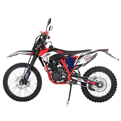 250cc Dirt Bike with 5-Speed Manual Transmission, 21"/18" Wheels, Electric/Kick Start N5603