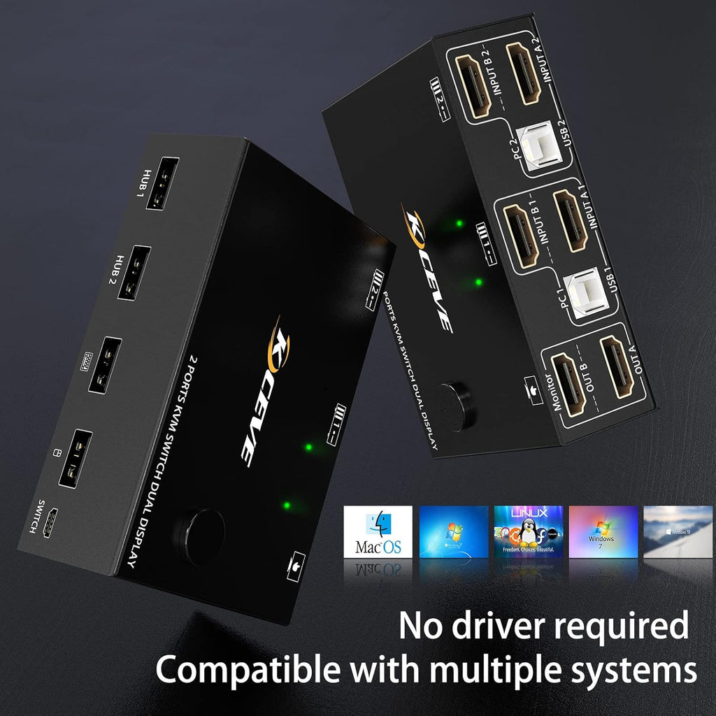 HDMI KVM Switch 2 Port 4K@30Hz D816