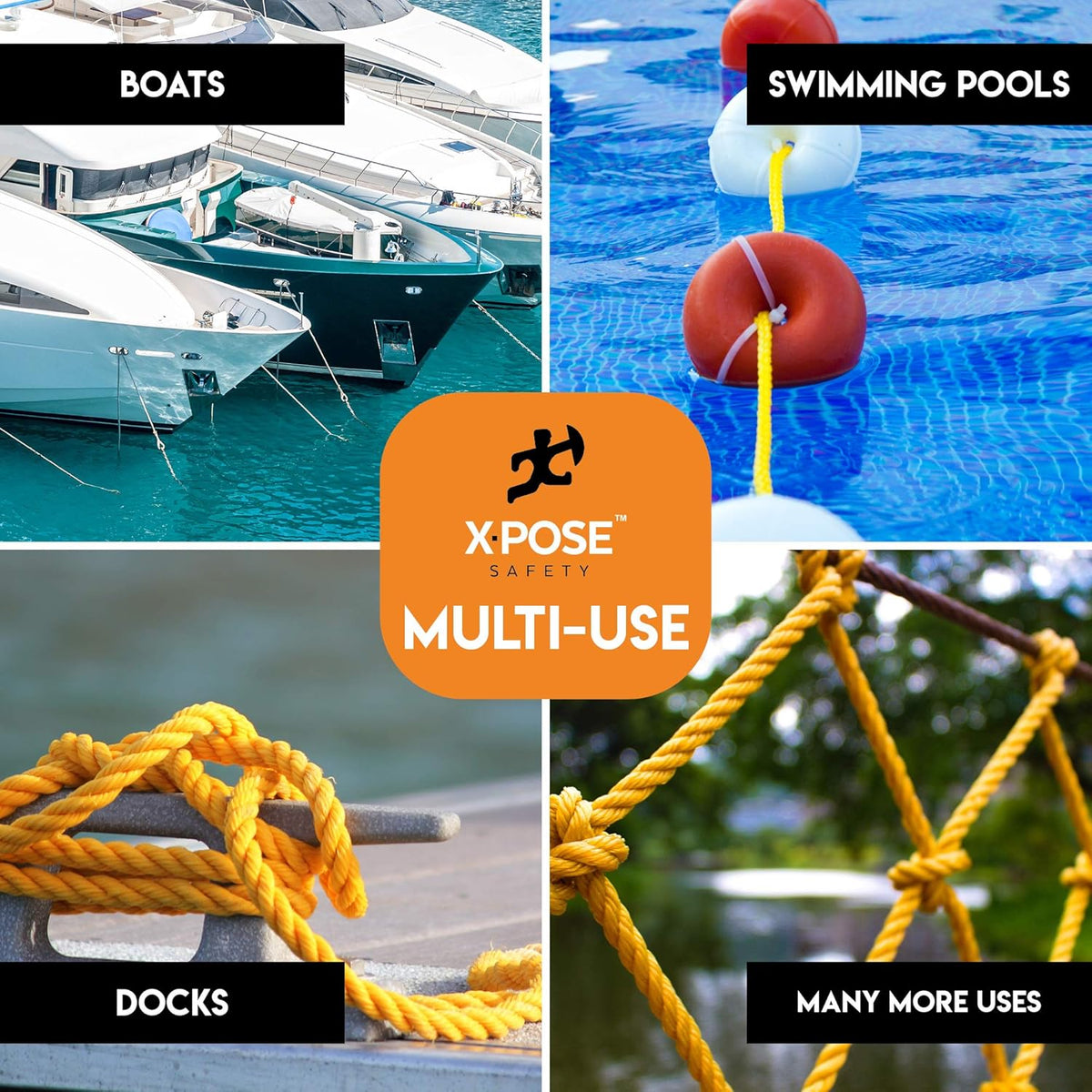Yellow Floating Polypropylene Rope I86163