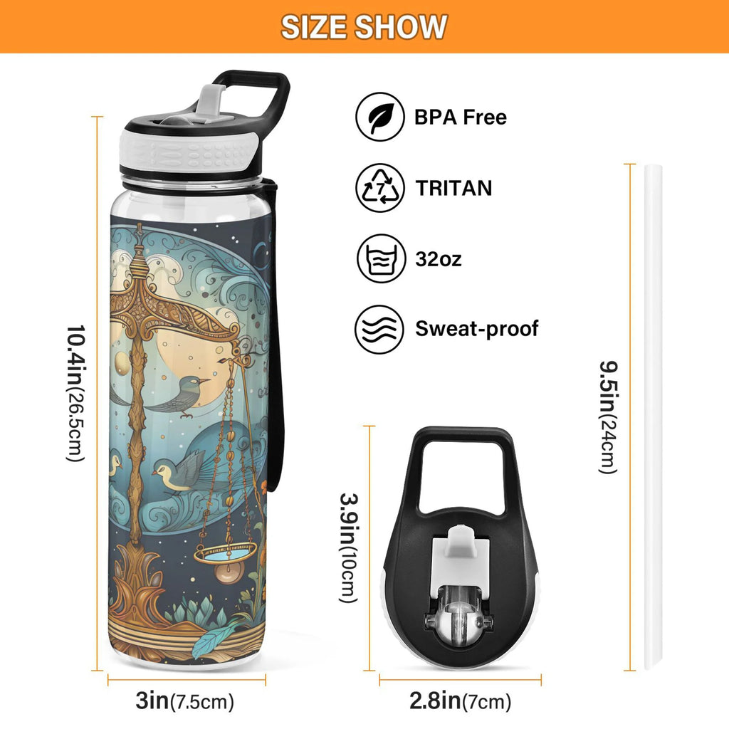 32oz Tritan Leakproof Water Bottle with Straw C975215