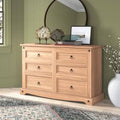 Wood 6 Drawer Double Dresser D22079
