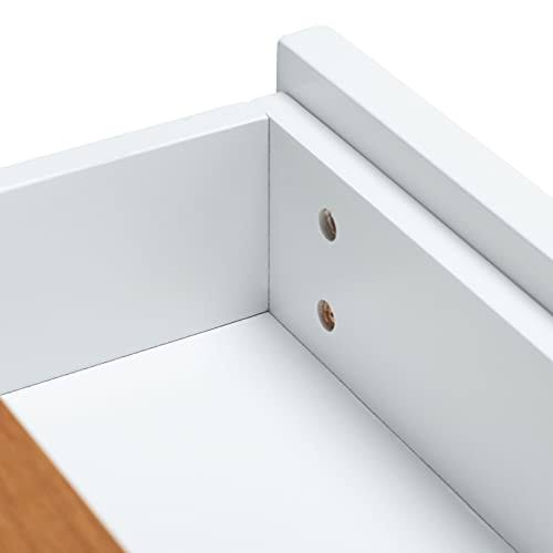 White 2 Drawer 3 Shelf Kitchen Cart K51907