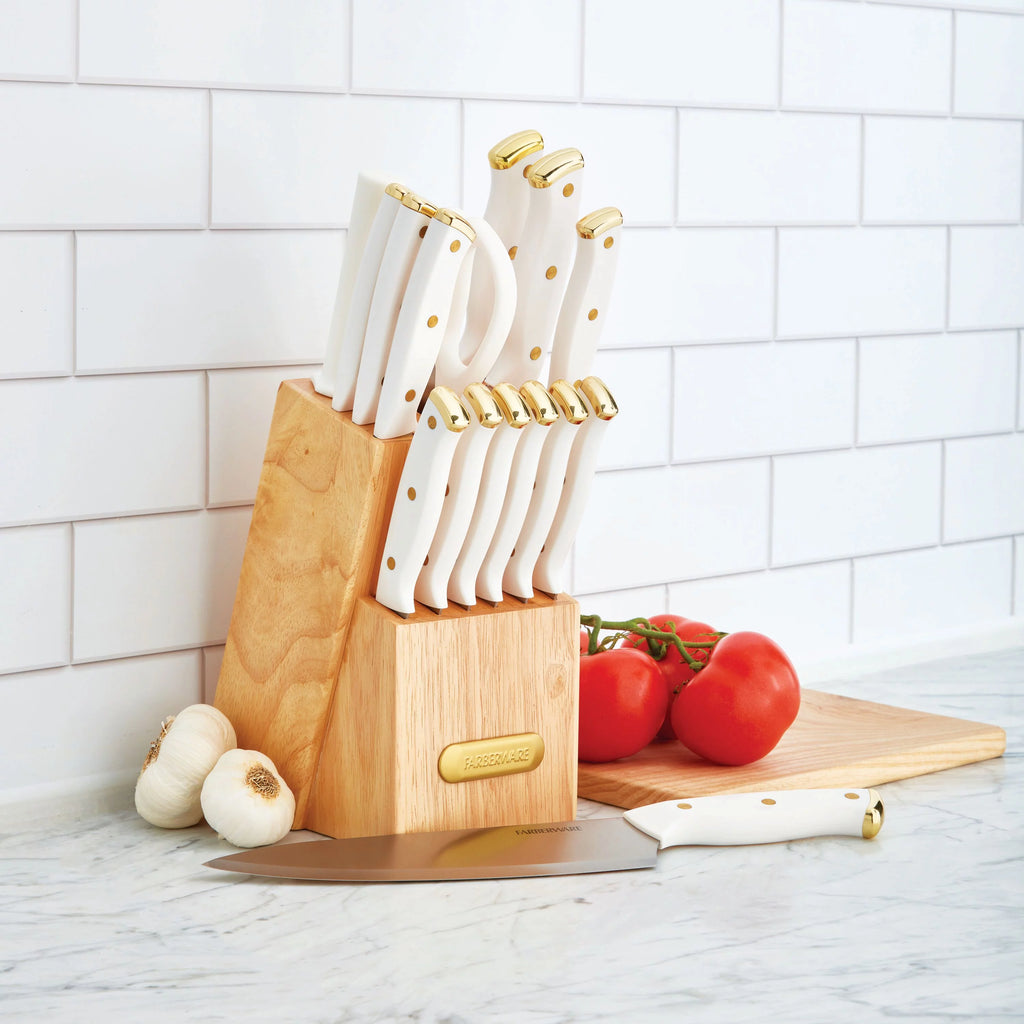 15-Piece Forged Triple Riveted Knife Set with Block X9246