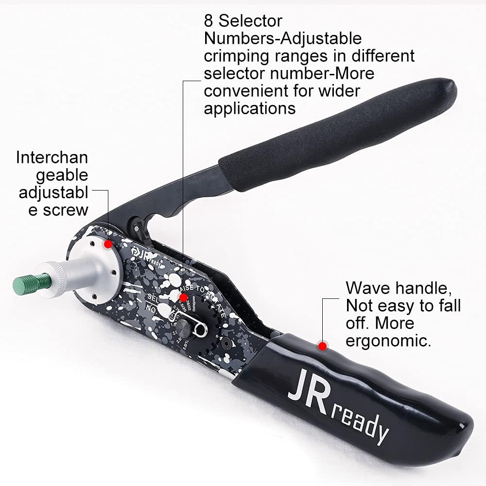 DT2 Solid Barrel Crimping Tool Kit with Removal Tool Kit for 12 to 22 AWG Wire Harness DT Series Closed Barrel Terminals J4512