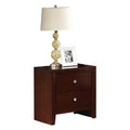 Brown Cherry 2-Drawer Nightstand D4025