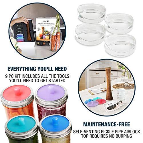 Fermentation Jar Starter Set with Mason Jar, Lids & Weight T567334