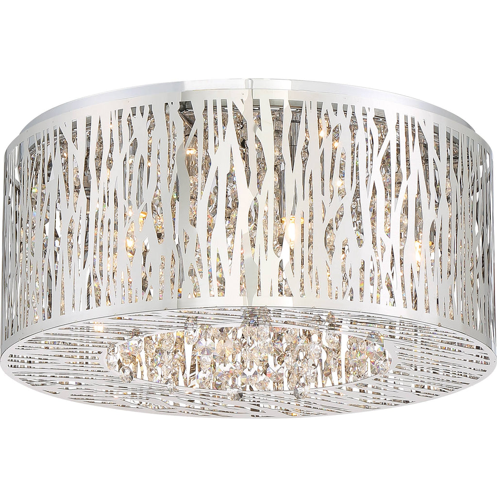 Polished Chrome 6 Light Flush Mount Y792