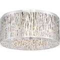 Polished Chrome 6 Light Flush Mount Y792
