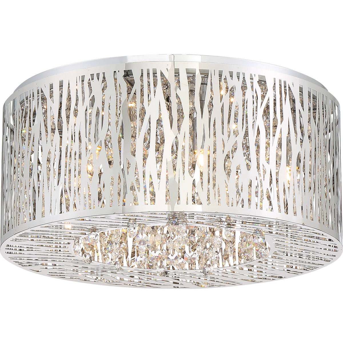 Polished Chrome 6 Light Flush Mount Y792