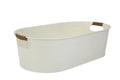 White Medium Oval Galvanized Tub I8094