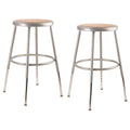 Grey Adjustable Heavy-Duty Steel Stool 2-Pack X34675