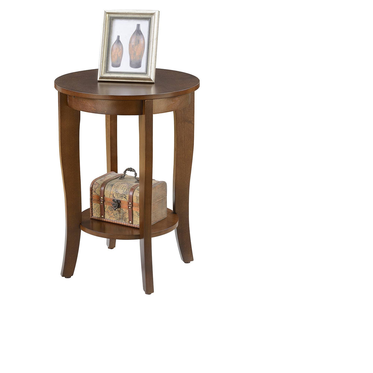 Round End Table Espresso M6298