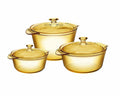 Glass 6 Piece Cookpot Set with Glass Covers O324874