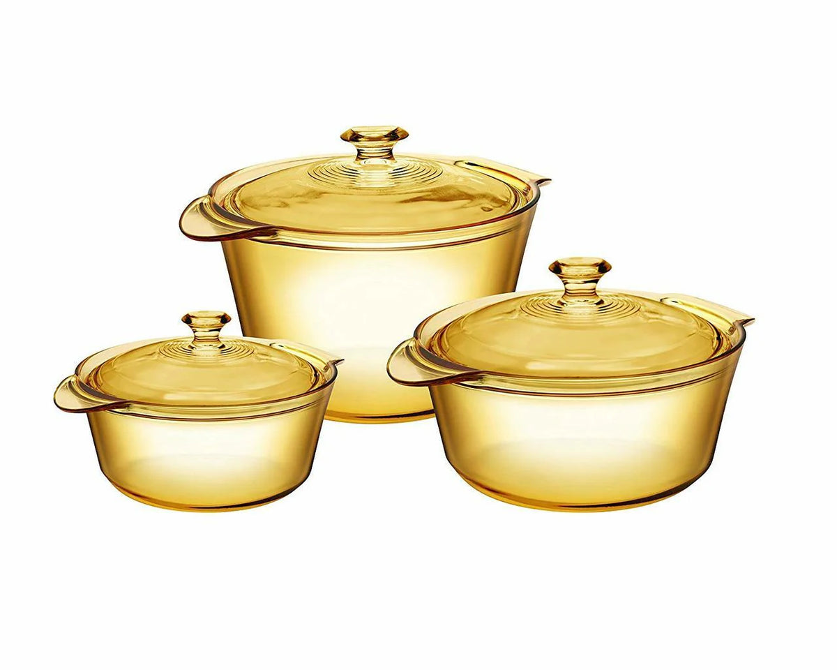 Glass 6 Piece Cookpot Set with Glass Covers O324874